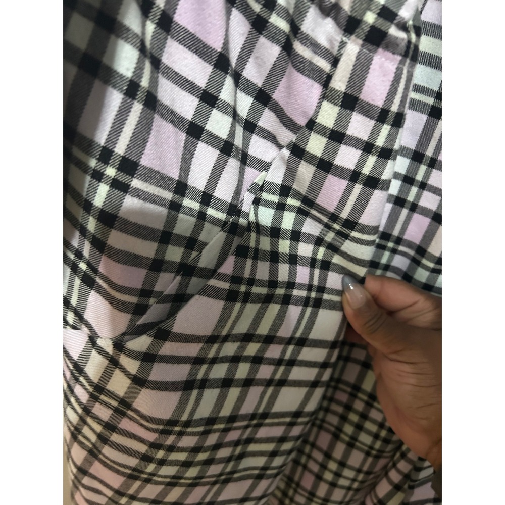 Torrid Plaid Hooded Shirt Jacket White Pink Black Snap Front Plus Size - Picture 9 of 14